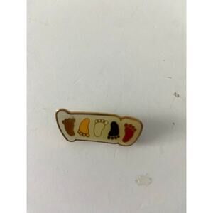 Colorful feet pin